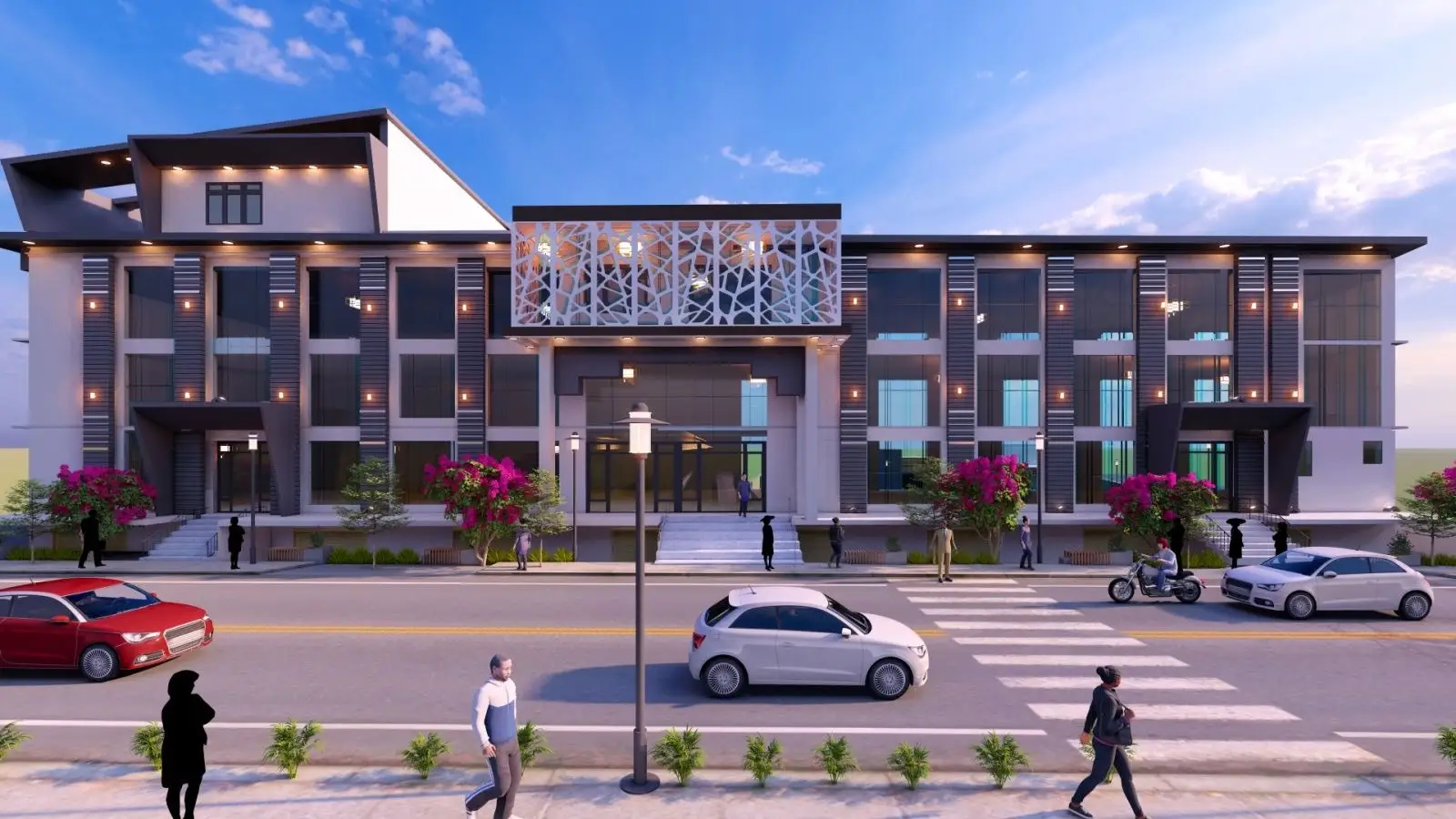 Durbarmarg Commercial Building: Commercial building facade design at Durbarmarg, Kathmandu, image 1 of 4