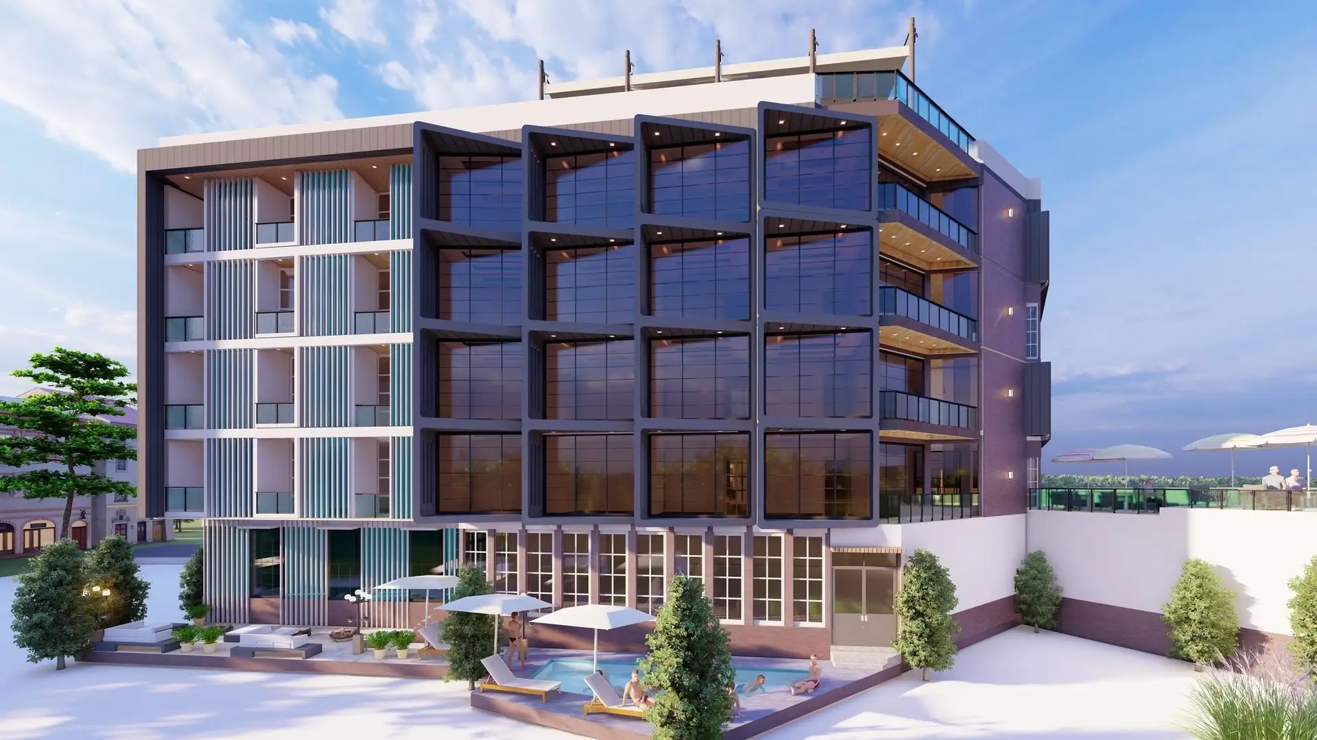 Three-Star Hotel: Three-star hotel building in Nepal by HNG, image 1 of 2