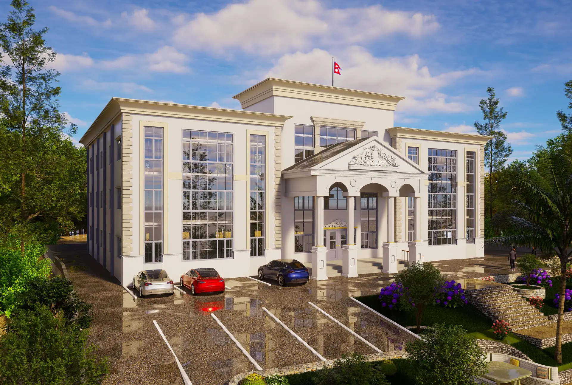 Municipal Office Building: Municipal office building design in Nepal, image 1 of 3