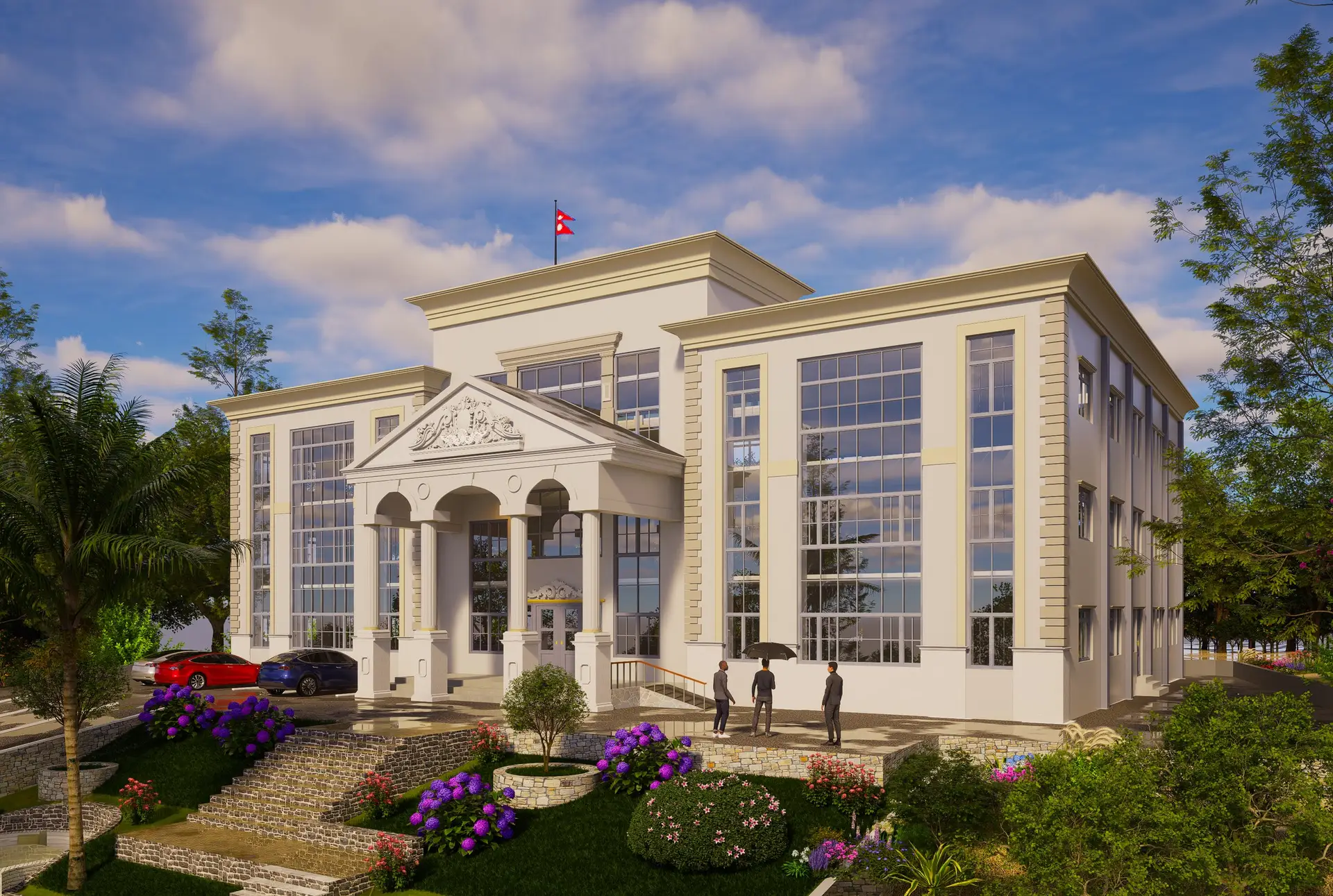 Municipal Office Building: Municipal office building design in Nepal, image 2 of 3