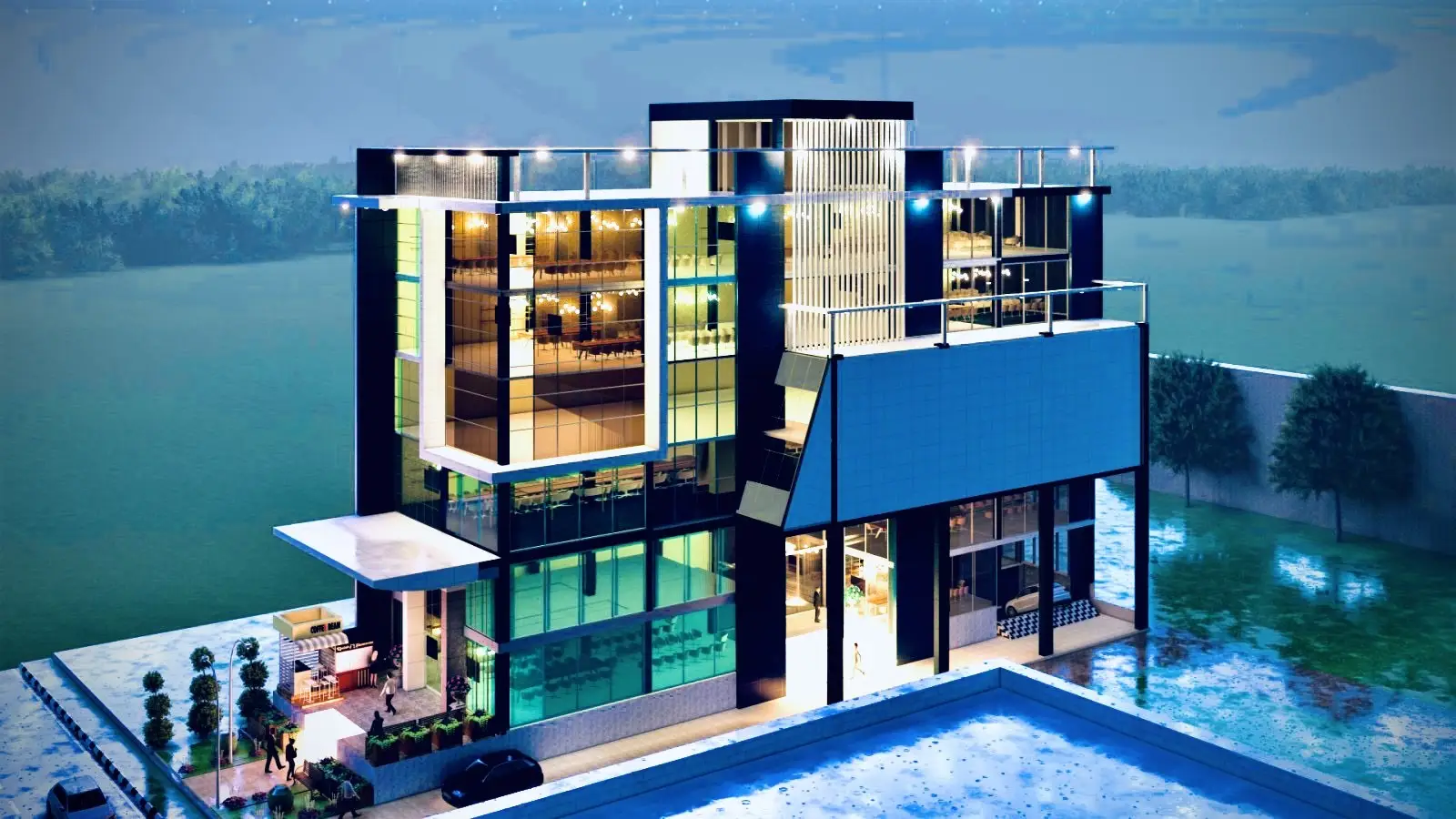 Commercial Building in Dang: Modern commercial building design in Dang, Nepal, image 4 of 5