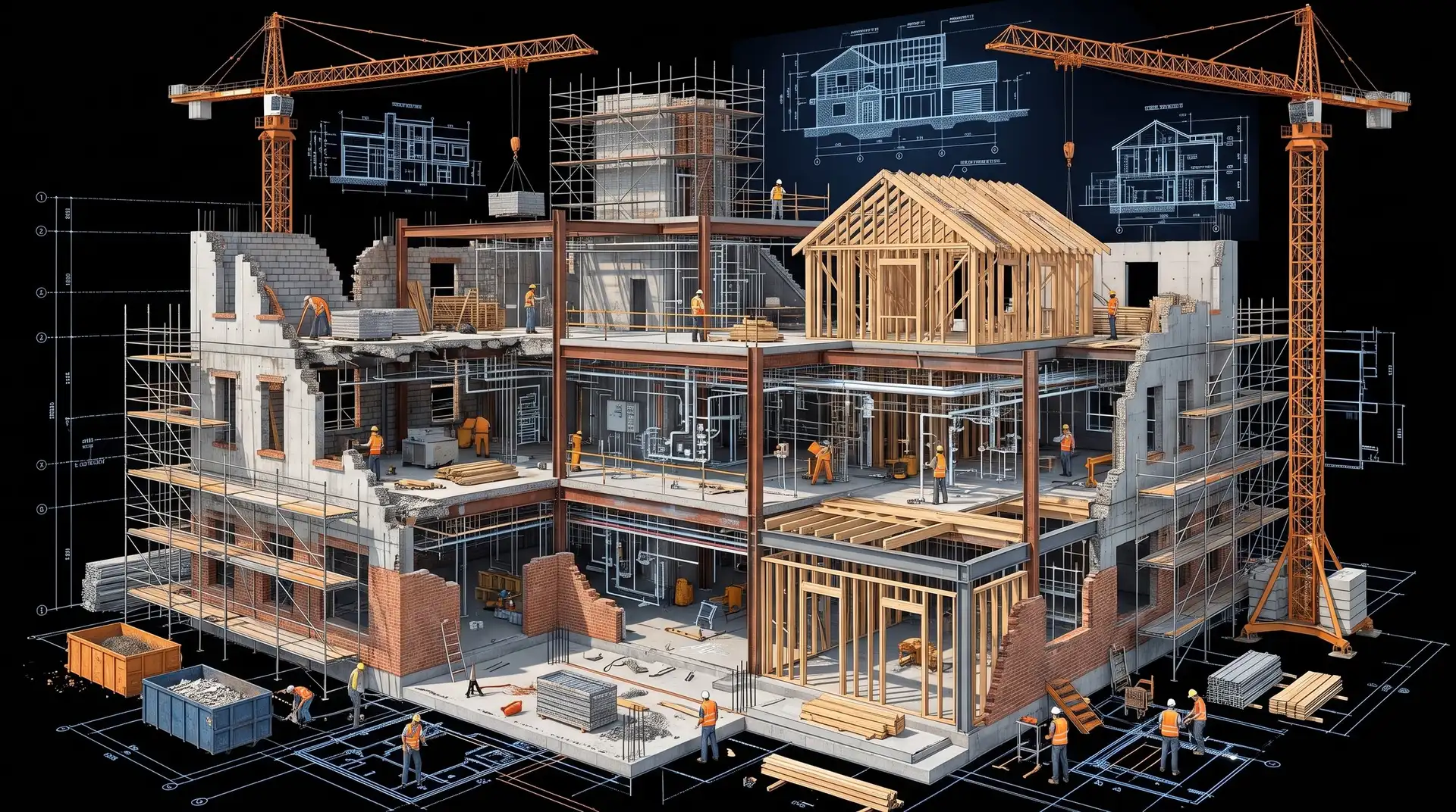 Residential building construction in Nepal supervised by HNG