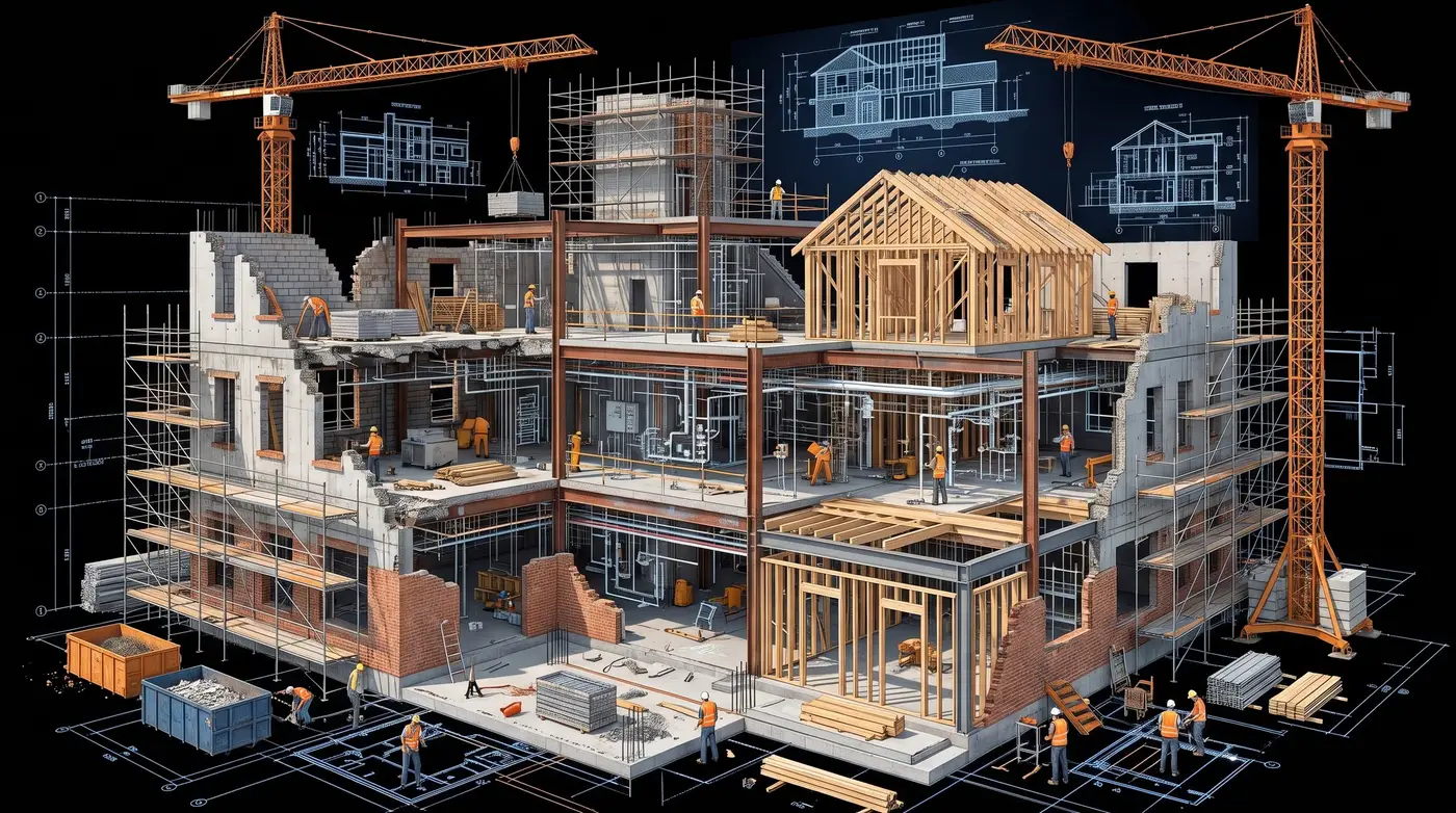 Residential building construction in Nepal supervised by HNG